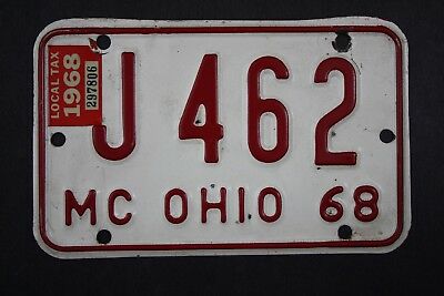 Antique motorcycle license plate
